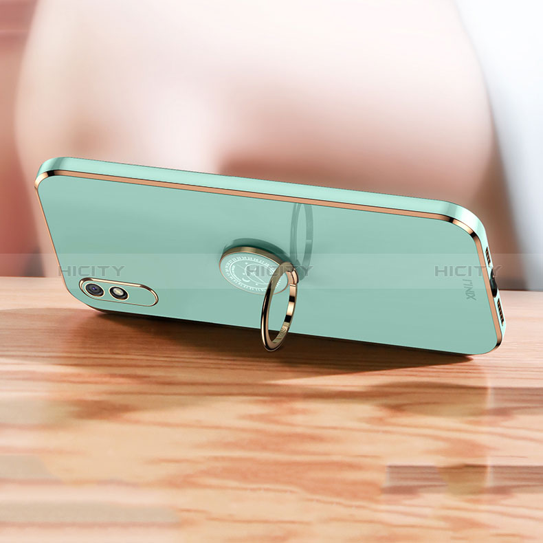Silikon Hülle Handyhülle Ultra Dünn Schutzhülle Tasche Flexible mit Magnetisch Fingerring Ständer XL1 für Xiaomi Redmi 9A