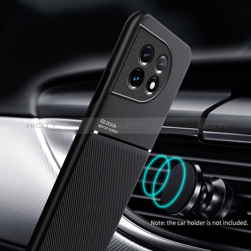Silikon Hülle Handyhülle Ultra Dünn Schutzhülle Tasche Flexible mit Magnetisch für OnePlus Ace 2 5G groß