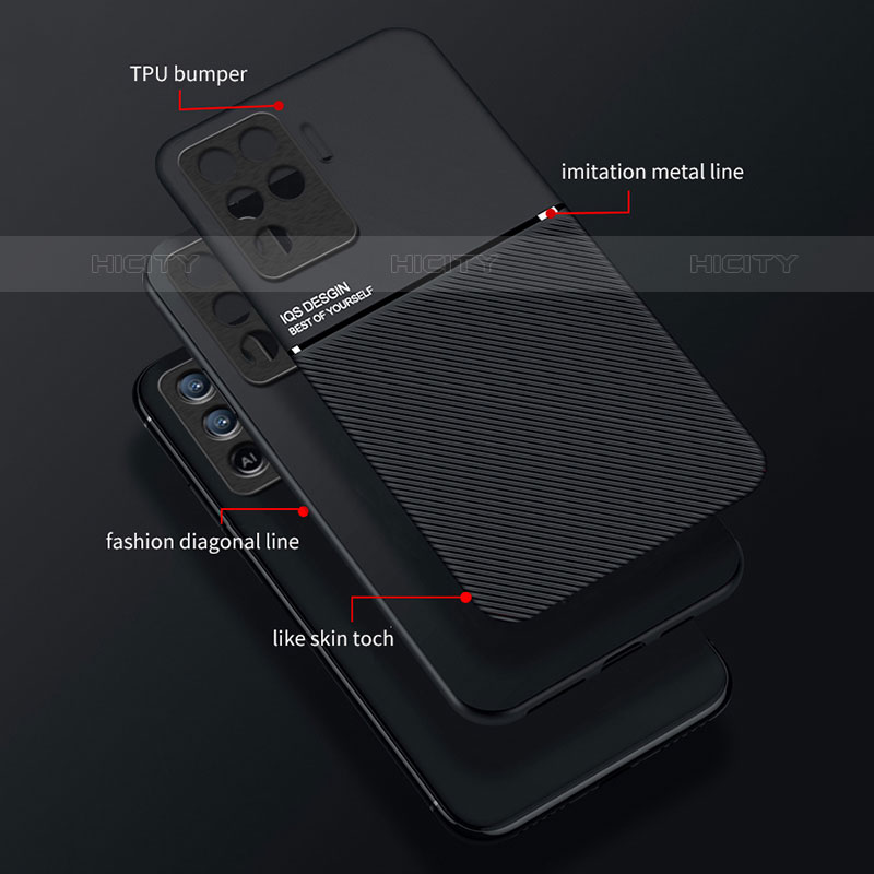 Silikon Hülle Handyhülle Ultra Dünn Schutzhülle Tasche Flexible mit Magnetisch für Oppo A94 4G groß