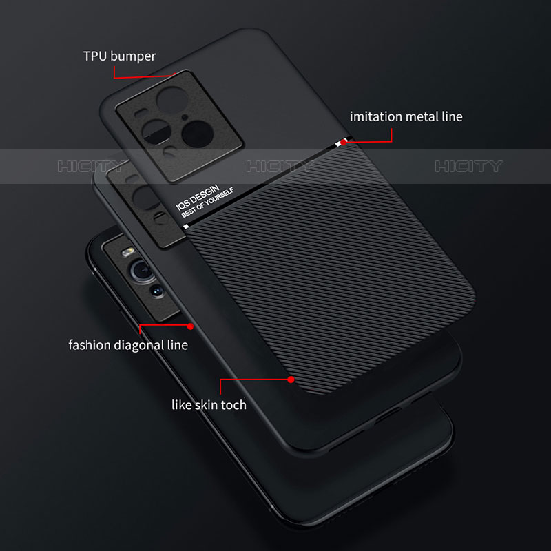 Silikon Hülle Handyhülle Ultra Dünn Schutzhülle Tasche Flexible mit Magnetisch für Oppo Find X3 Pro 5G