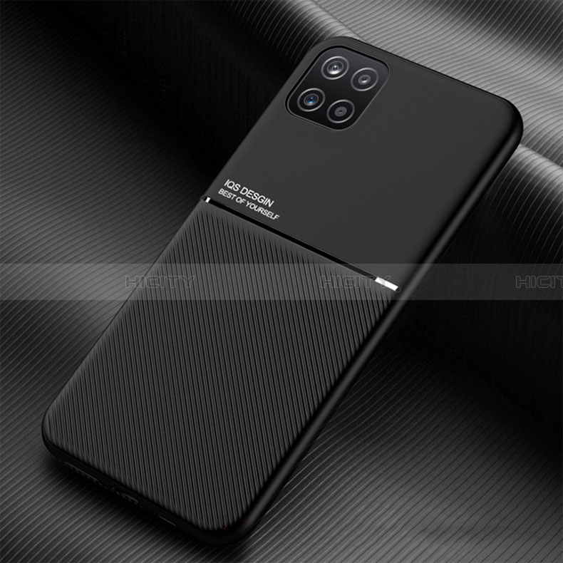 Silikon Hülle Handyhülle Ultra Dünn Schutzhülle Tasche Flexible mit Magnetisch für Samsung Galaxy A22 5G Schwarz Plus