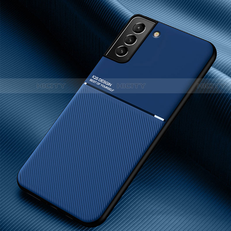 Silikon Hülle Handyhülle Ultra Dünn Schutzhülle Tasche Flexible mit Magnetisch für Samsung Galaxy S22 5G Blau