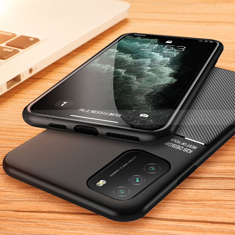 Silikon Hülle Handyhülle Ultra Dünn Schutzhülle Tasche Flexible mit Magnetisch für Xiaomi Poco M3