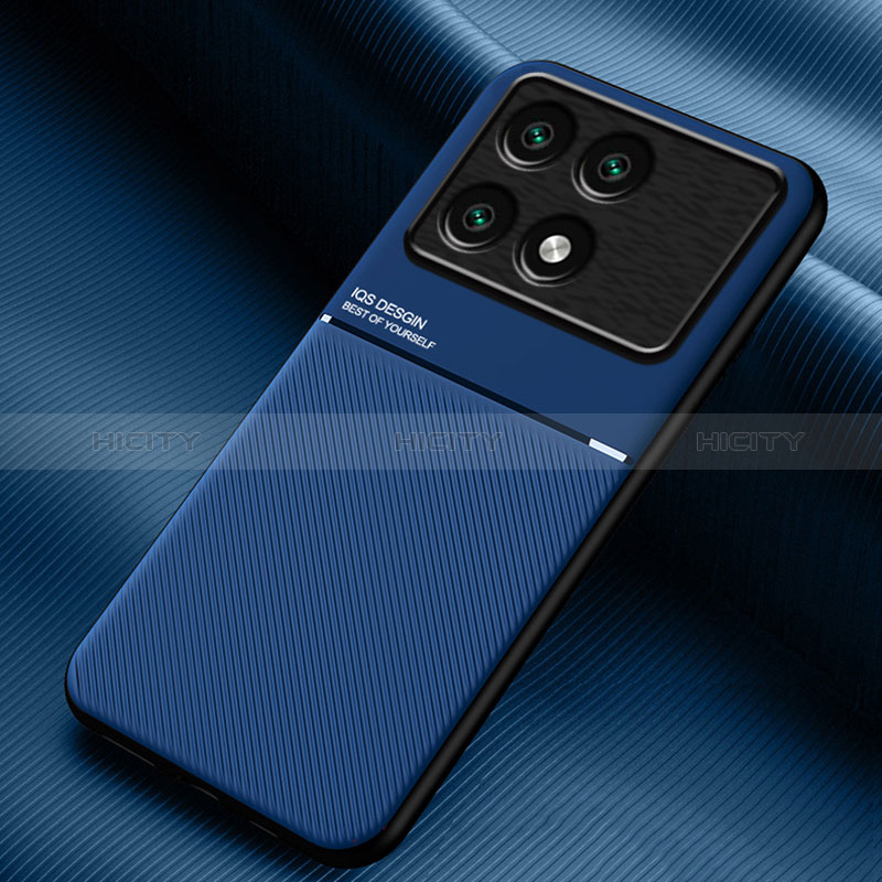 Silikon Hülle Handyhülle Ultra Dünn Schutzhülle Tasche Flexible mit Magnetisch für Xiaomi Redmi K70E 5G Blau