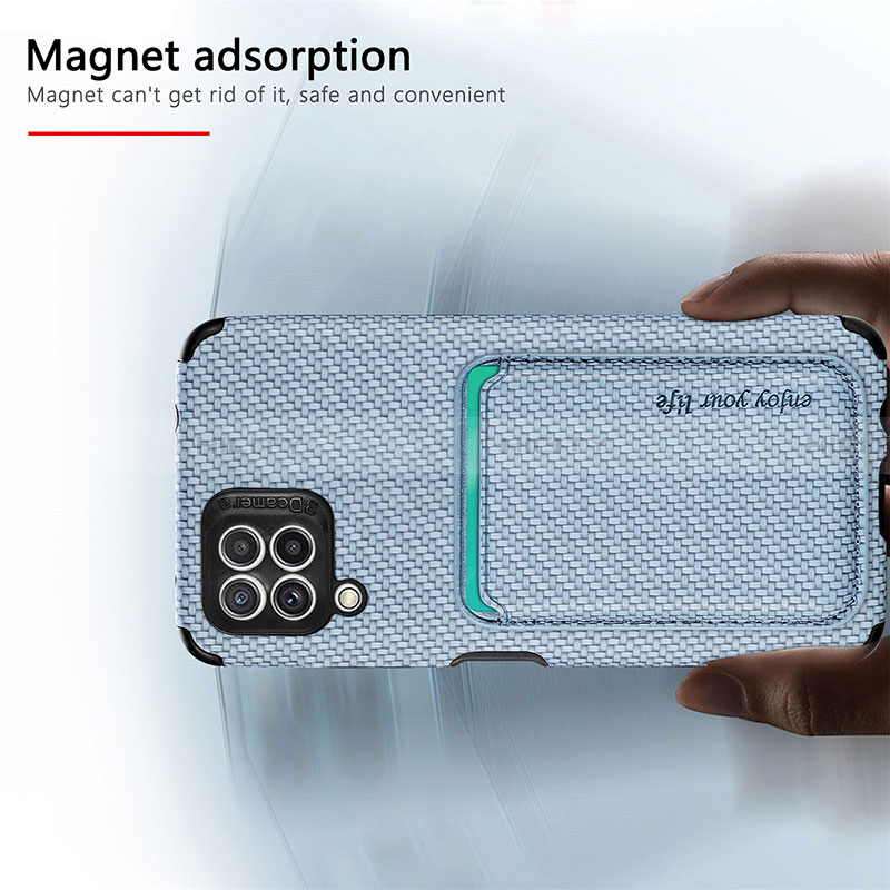 Silikon Hülle Handyhülle Ultra Dünn Schutzhülle Tasche Flexible mit Magnetisch S01D für Samsung Galaxy A22 4G groß