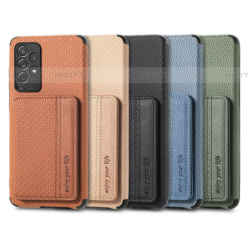 Silikon Hülle Handyhülle Ultra Dünn Schutzhülle Tasche Flexible mit Magnetisch S01D für Samsung Galaxy A52 4G groß