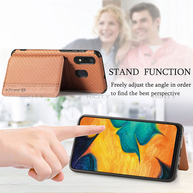 Silikon Hülle Handyhülle Ultra Dünn Schutzhülle Tasche Flexible mit Magnetisch S01D für Samsung Galaxy M10S