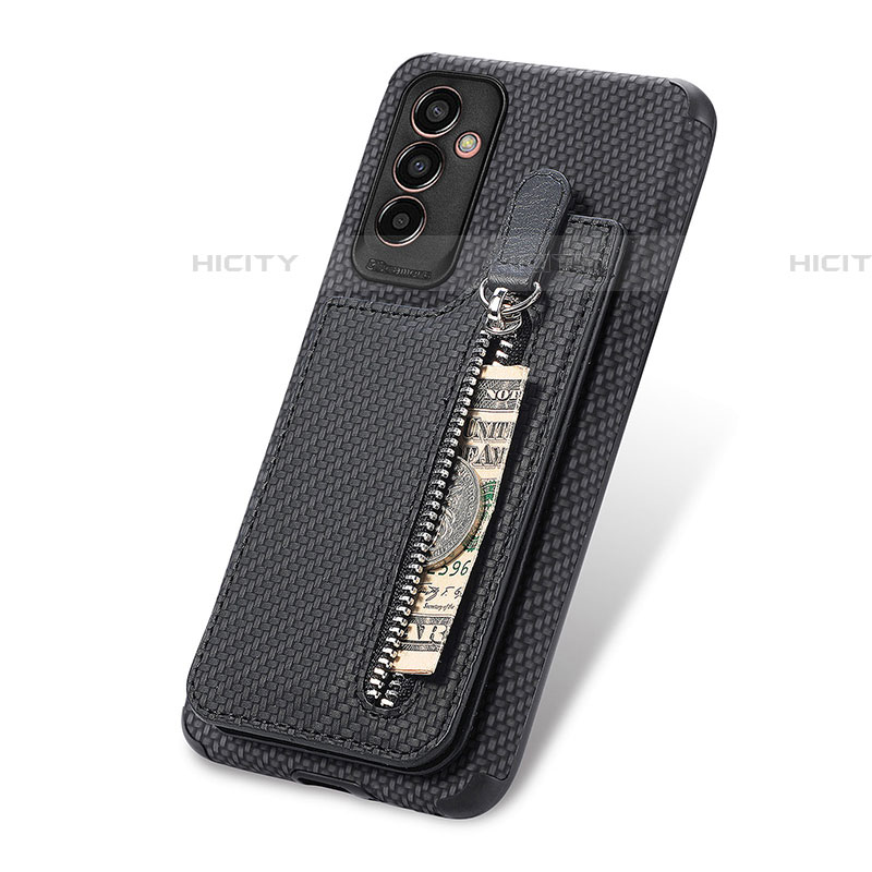 Silikon Hülle Handyhülle Ultra Dünn Schutzhülle Tasche Flexible mit Magnetisch S01D für Samsung Galaxy M13 4G Schwarz Plus