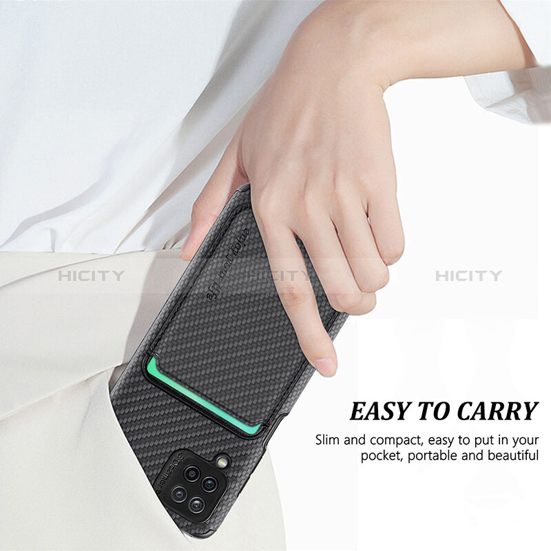 Silikon Hülle Handyhülle Ultra Dünn Schutzhülle Tasche Flexible mit Magnetisch S02D für Samsung Galaxy A12 Nacho