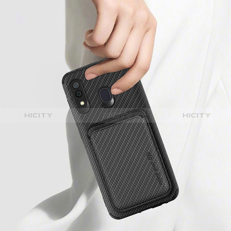 Silikon Hülle Handyhülle Ultra Dünn Schutzhülle Tasche Flexible mit Magnetisch S02D für Samsung Galaxy A20