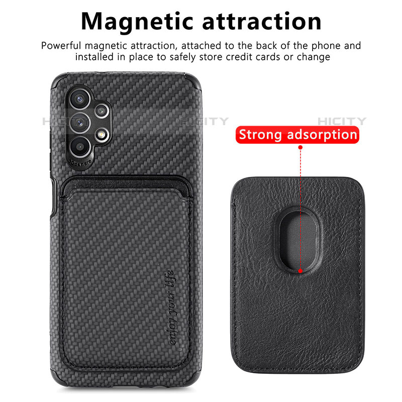 Silikon Hülle Handyhülle Ultra Dünn Schutzhülle Tasche Flexible mit Magnetisch S02D für Samsung Galaxy M32 5G groß