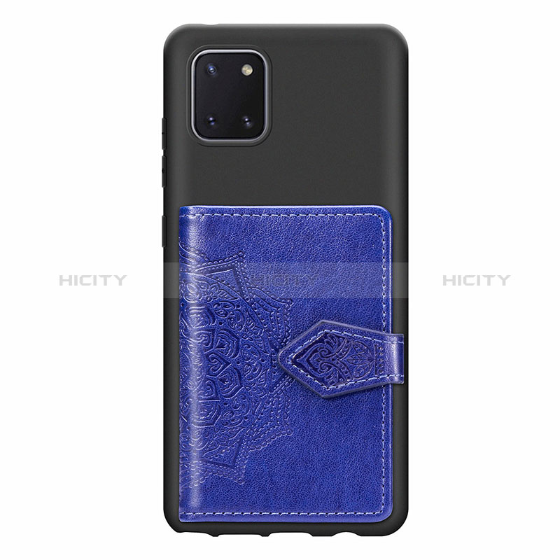 Silikon Hülle Handyhülle Ultra Dünn Schutzhülle Tasche Flexible mit Magnetisch S02D für Samsung Galaxy M60s Blau
