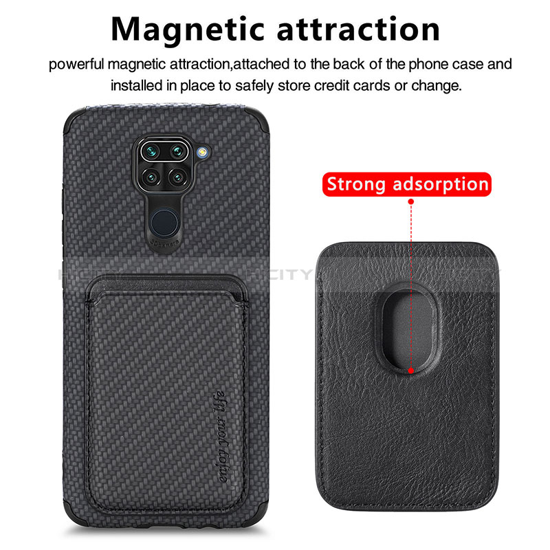 Silikon Hülle Handyhülle Ultra Dünn Schutzhülle Tasche Flexible mit Magnetisch S02D für Xiaomi Redmi Note 9