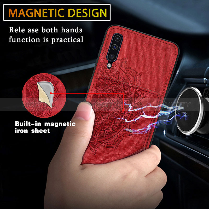 Silikon Hülle Handyhülle Ultra Dünn Schutzhülle Tasche Flexible mit Magnetisch S03D für Samsung Galaxy A70S groß