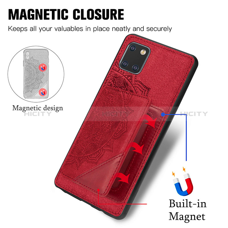 Silikon Hülle Handyhülle Ultra Dünn Schutzhülle Tasche Flexible mit Magnetisch S03D für Samsung Galaxy Note 10 Lite groß