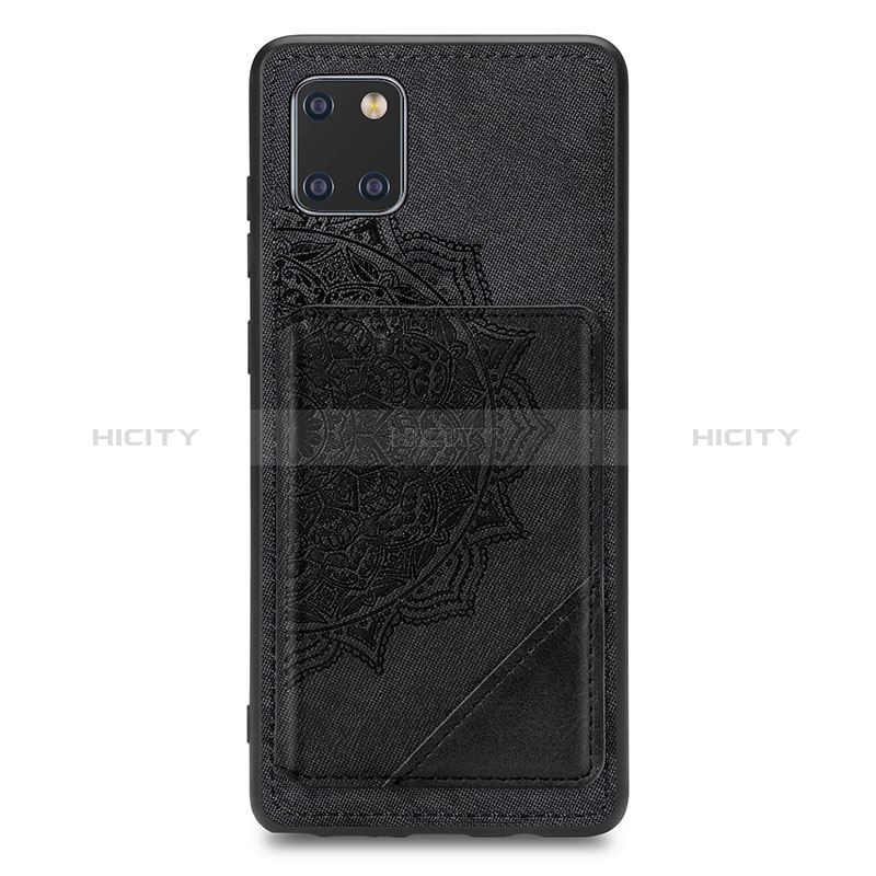 Silikon Hülle Handyhülle Ultra Dünn Schutzhülle Tasche Flexible mit Magnetisch S03D für Samsung Galaxy Note 10 Lite Schwarz Plus