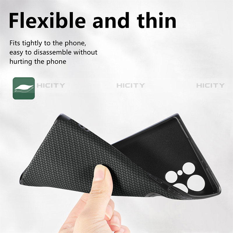 Silikon Hülle Handyhülle Ultra Dünn Schutzhülle Tasche Flexible mit Magnetisch S03D für Samsung Galaxy S21 Ultra 5G