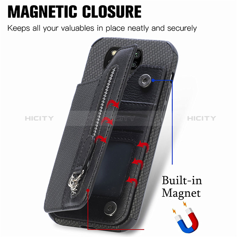 Silikon Hülle Handyhülle Ultra Dünn Schutzhülle Tasche Flexible mit Magnetisch S03D für Xiaomi Poco X3