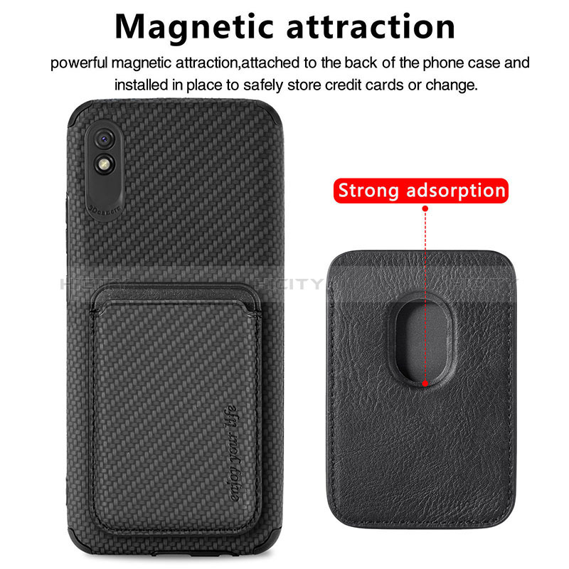 Silikon Hülle Handyhülle Ultra Dünn Schutzhülle Tasche Flexible mit Magnetisch S03D für Xiaomi Redmi 9AT