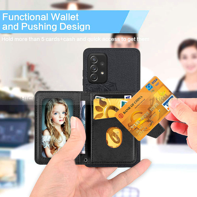 Silikon Hülle Handyhülle Ultra Dünn Schutzhülle Tasche Flexible mit Magnetisch S04D für Samsung Galaxy A52s 5G groß