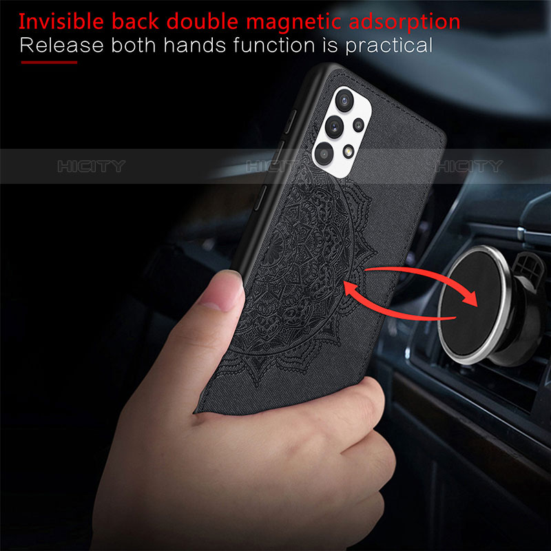 Silikon Hülle Handyhülle Ultra Dünn Schutzhülle Tasche Flexible mit Magnetisch S04D für Samsung Galaxy M32 5G groß