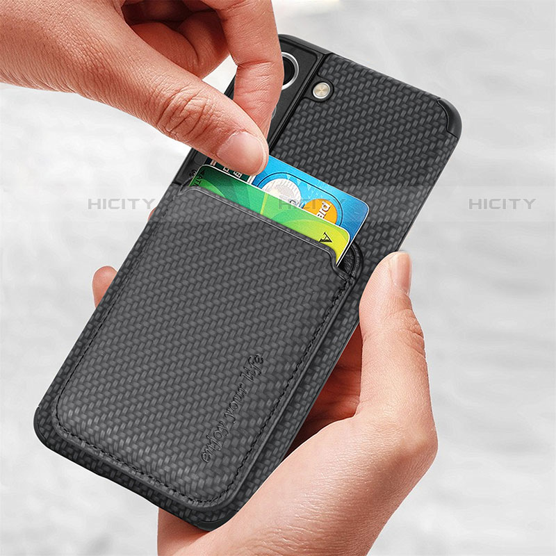 Silikon Hülle Handyhülle Ultra Dünn Schutzhülle Tasche Flexible mit Magnetisch S04D für Samsung Galaxy S21 FE 5G