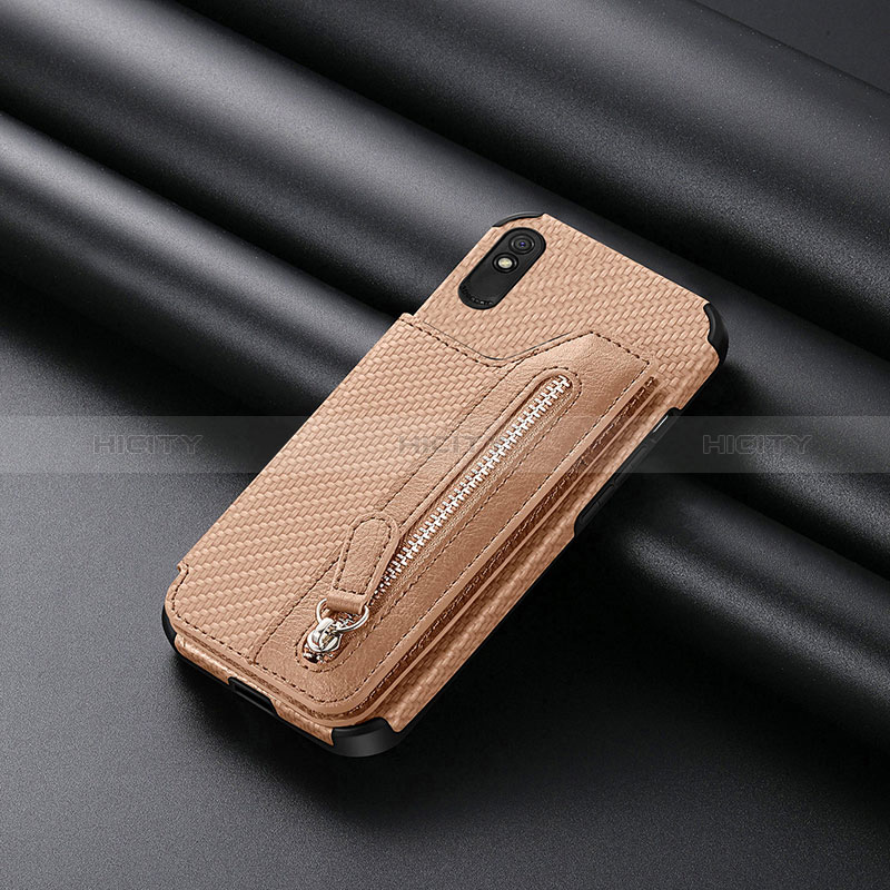 Silikon Hülle Handyhülle Ultra Dünn Schutzhülle Tasche Flexible mit Magnetisch S04D für Xiaomi Redmi 9AT Gold
