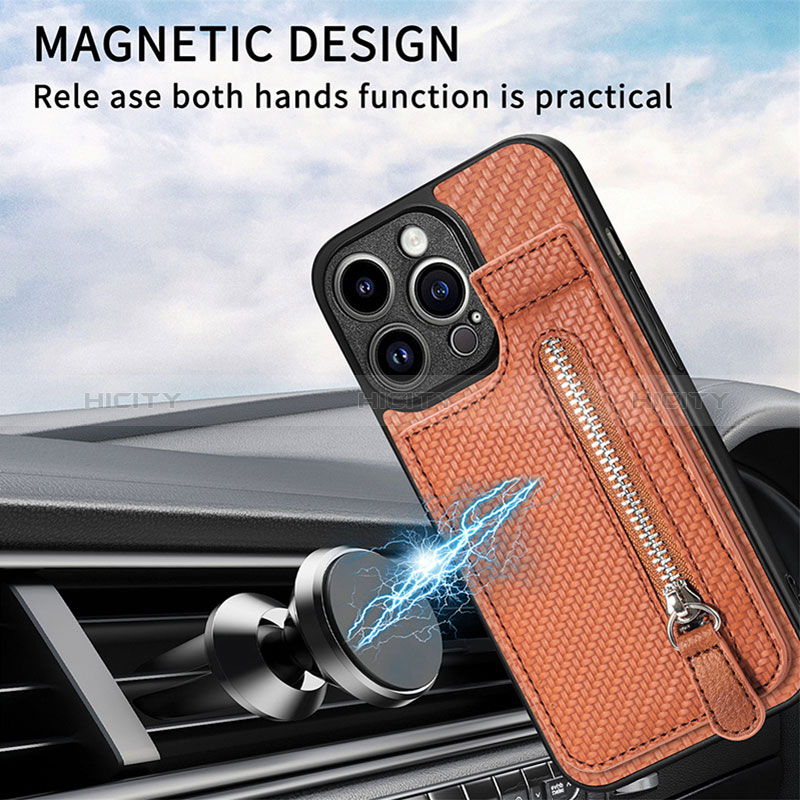 Silikon Hülle Handyhülle Ultra Dünn Schutzhülle Tasche Flexible mit Magnetisch S05D für Apple iPhone 13 Pro
