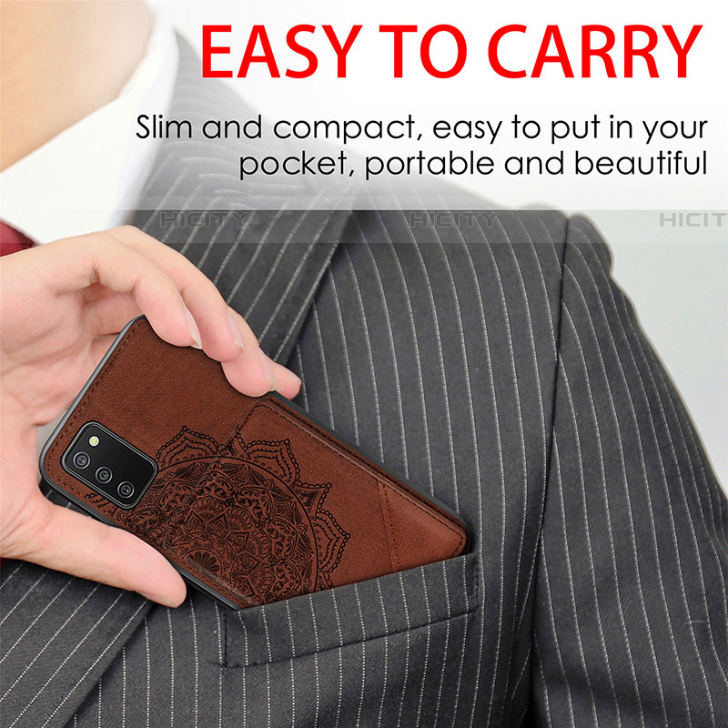 Silikon Hülle Handyhülle Ultra Dünn Schutzhülle Tasche Flexible mit Magnetisch S05D für Samsung Galaxy A03s groß