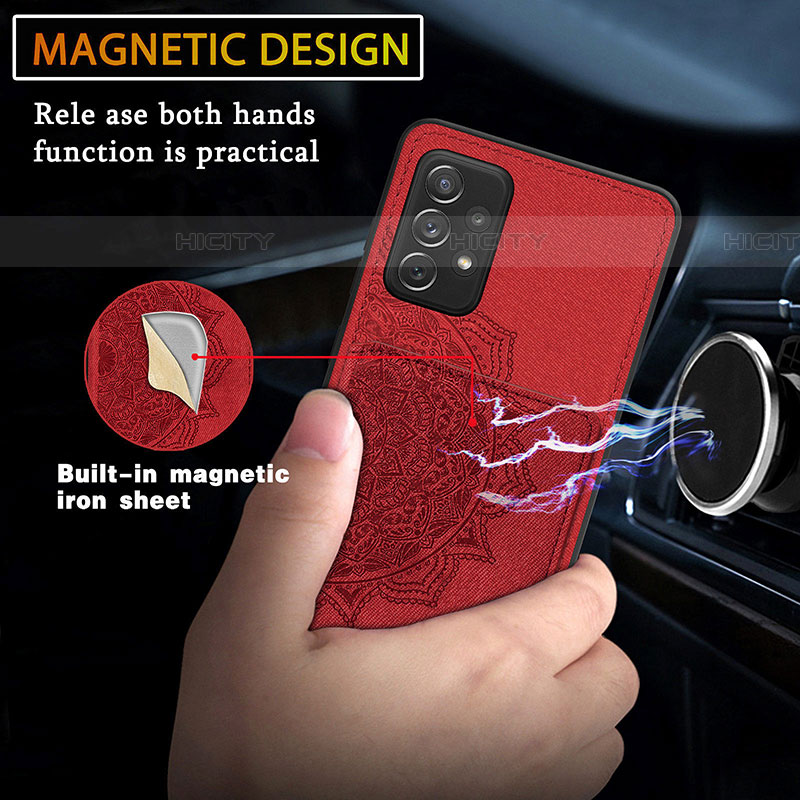 Silikon Hülle Handyhülle Ultra Dünn Schutzhülle Tasche Flexible mit Magnetisch S05D für Samsung Galaxy A72 4G groß