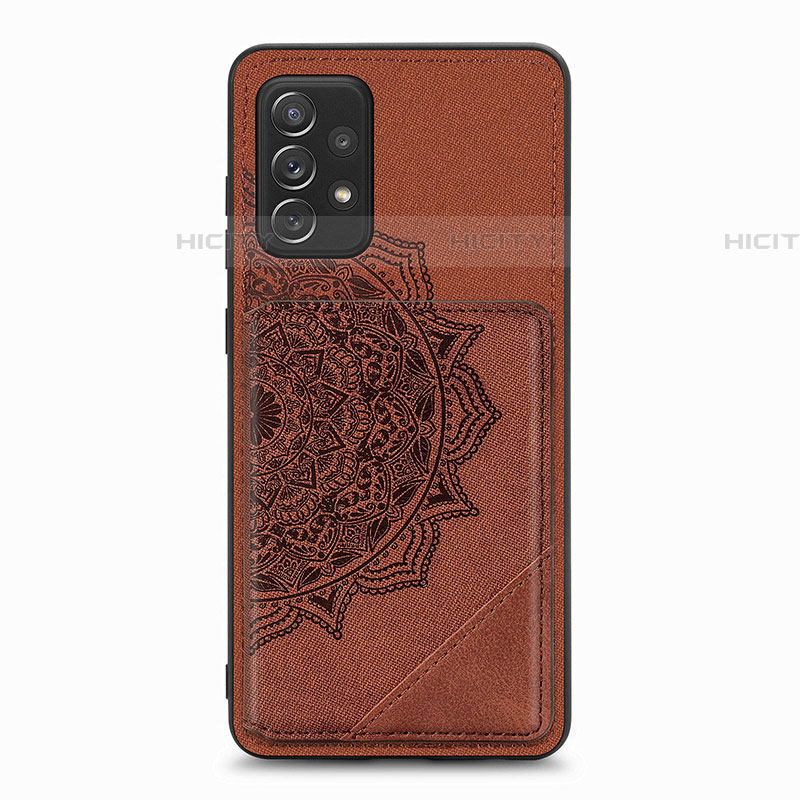 Silikon Hülle Handyhülle Ultra Dünn Schutzhülle Tasche Flexible mit Magnetisch S05D für Samsung Galaxy A72 4G Braun Plus