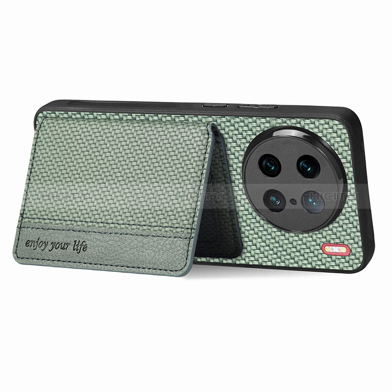 Silikon Hülle Handyhülle Ultra Dünn Schutzhülle Tasche Flexible mit Magnetisch S05D für Vivo X90 Pro 5G