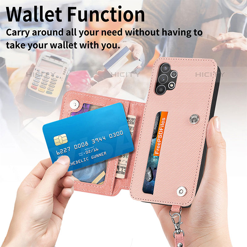 Silikon Hülle Handyhülle Ultra Dünn Schutzhülle Tasche Flexible mit Magnetisch S07D für Samsung Galaxy M32 5G groß