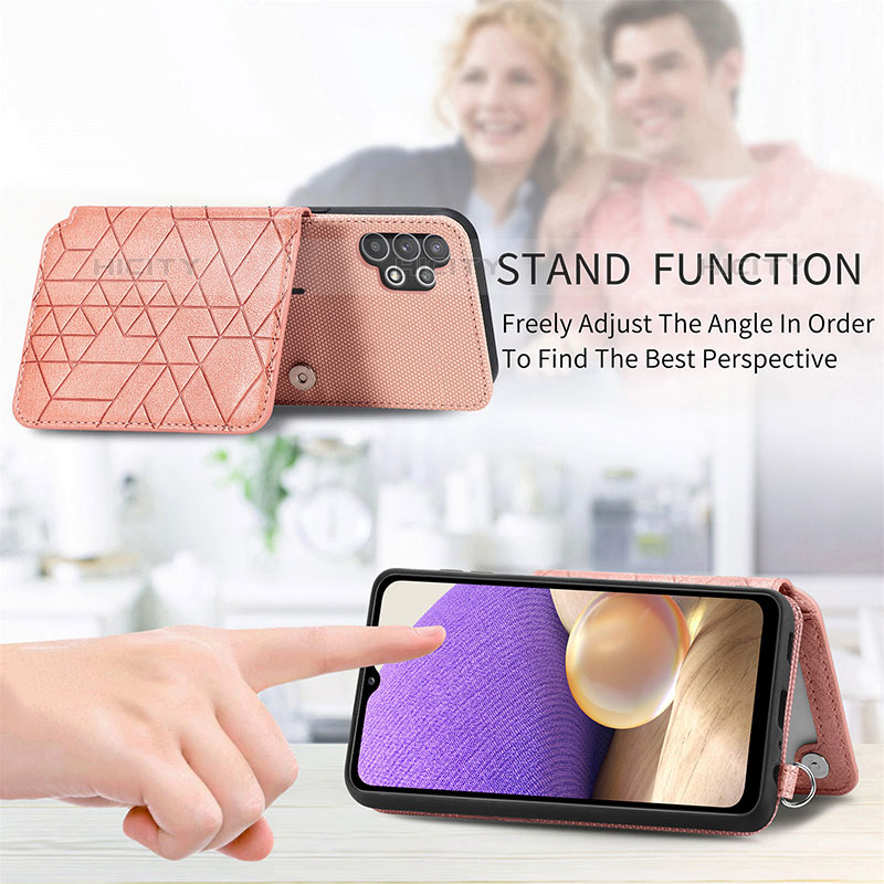 Silikon Hülle Handyhülle Ultra Dünn Schutzhülle Tasche Flexible mit Magnetisch S07D für Samsung Galaxy M32 5G groß