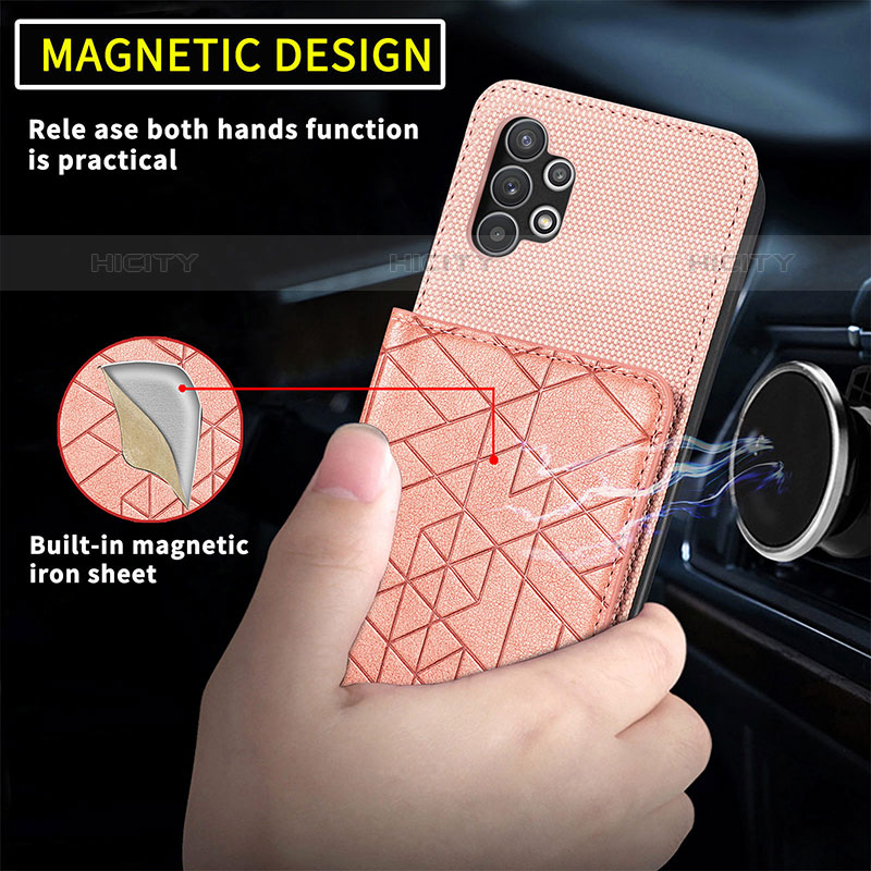 Silikon Hülle Handyhülle Ultra Dünn Schutzhülle Tasche Flexible mit Magnetisch S07D für Samsung Galaxy M32 5G groß