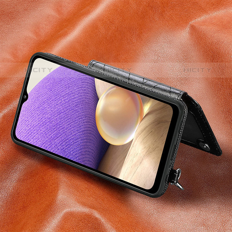 Silikon Hülle Handyhülle Ultra Dünn Schutzhülle Tasche Flexible mit Magnetisch S07D für Samsung Galaxy M32 5G groß