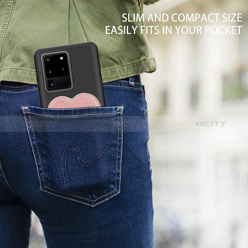 Silikon Hülle Handyhülle Ultra Dünn Schutzhülle Tasche Flexible mit Magnetisch S07D für Samsung Galaxy S20 Ultra 5G