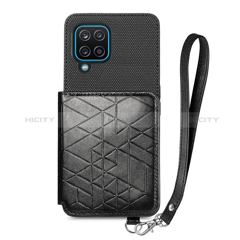 Silikon Hülle Handyhülle Ultra Dünn Schutzhülle Tasche Flexible mit Magnetisch S08D für Samsung Galaxy M12
