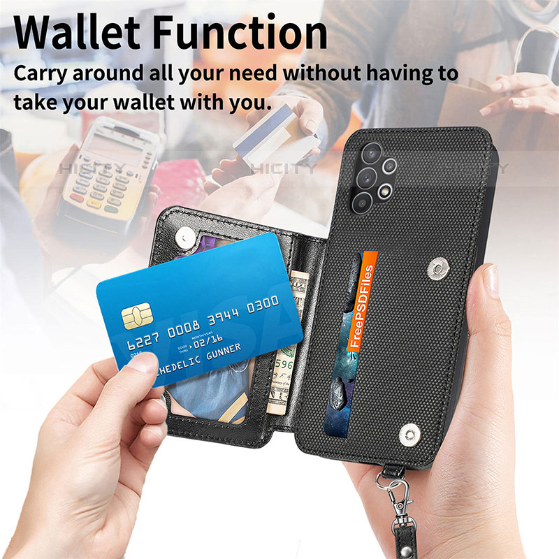 Silikon Hülle Handyhülle Ultra Dünn Schutzhülle Tasche Flexible mit Magnetisch S08D für Samsung Galaxy M32 5G groß