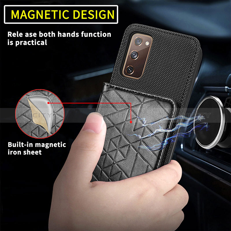 Silikon Hülle Handyhülle Ultra Dünn Schutzhülle Tasche Flexible mit Magnetisch S08D für Samsung Galaxy S20 FE (2022) 5G