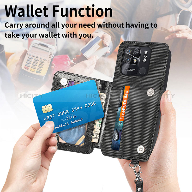 Silikon Hülle Handyhülle Ultra Dünn Schutzhülle Tasche Flexible mit Magnetisch S08D für Xiaomi Redmi 10 Power groß