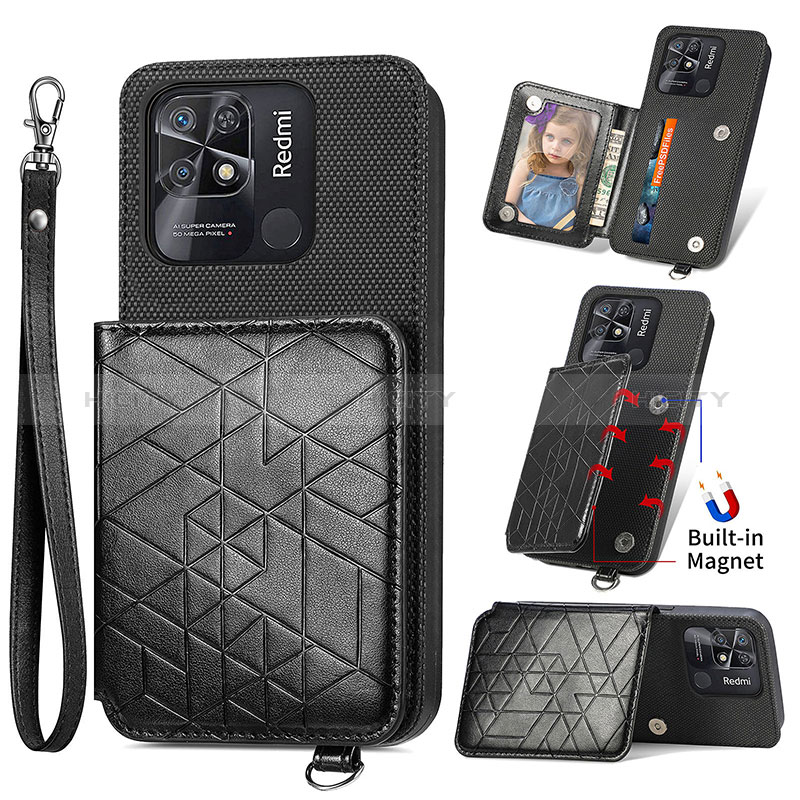 Silikon Hülle Handyhülle Ultra Dünn Schutzhülle Tasche Flexible mit Magnetisch S08D für Xiaomi Redmi 10 Power groß