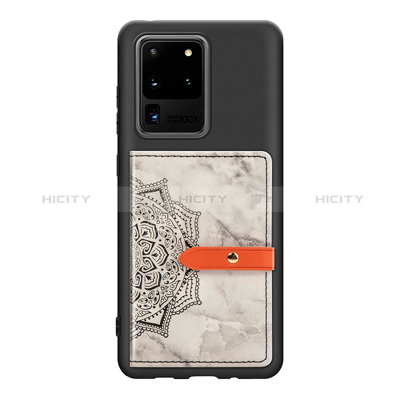 Silikon Hülle Handyhülle Ultra Dünn Schutzhülle Tasche Flexible mit Magnetisch S09D für Samsung Galaxy S20 Ultra 5G