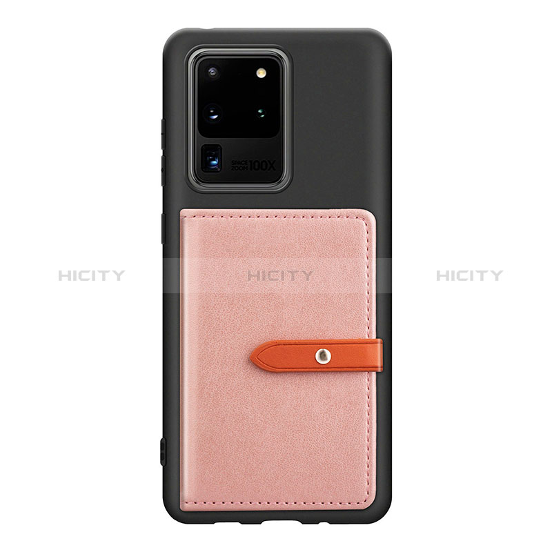 Silikon Hülle Handyhülle Ultra Dünn Schutzhülle Tasche Flexible mit Magnetisch S12D für Samsung Galaxy S20 Ultra groß