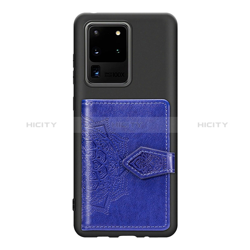 Silikon Hülle Handyhülle Ultra Dünn Schutzhülle Tasche Flexible mit Magnetisch S13D für Samsung Galaxy S20 Ultra