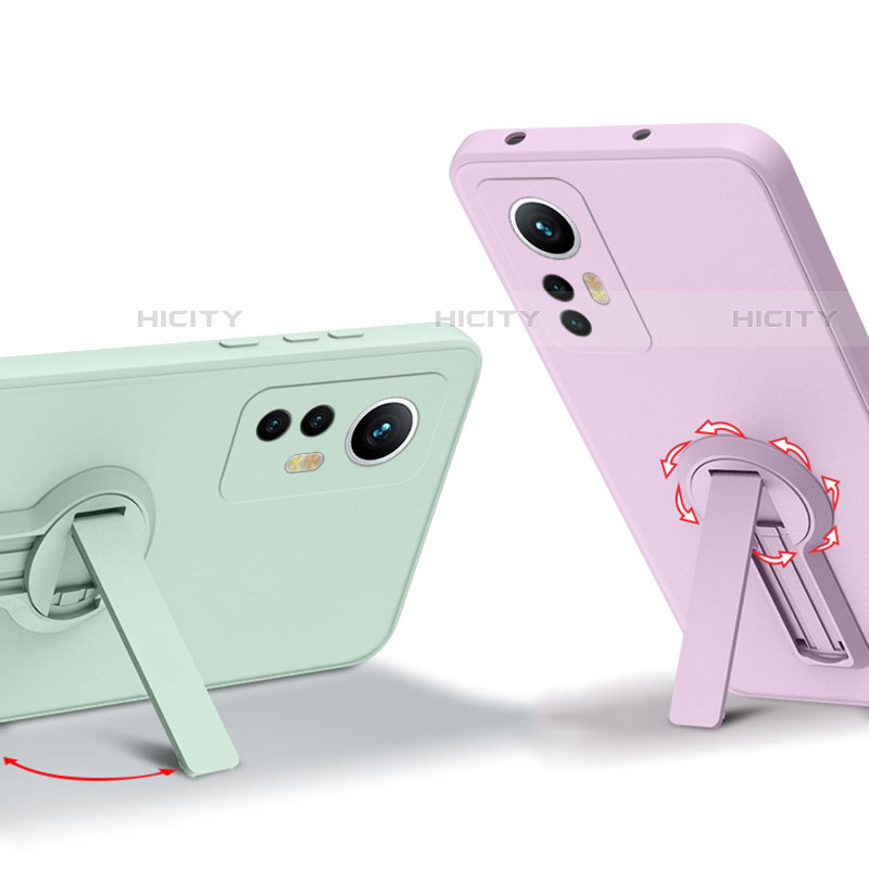 Silikon Hülle Handyhülle Ultra Dünn Schutzhülle Tasche Flexible mit Ständer für Xiaomi Mi 12S Pro 5G