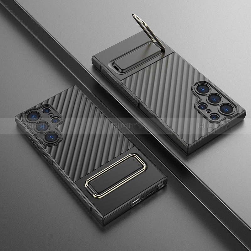 Silikon Hülle Handyhülle Ultra Dünn Schutzhülle Tasche Flexible mit Ständer KC1 für Samsung Galaxy S23 Ultra 5G