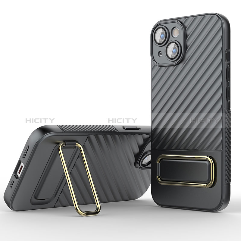 Silikon Hülle Handyhülle Ultra Dünn Schutzhülle Tasche Flexible mit Ständer KC2 für Apple iPhone 14 Plus