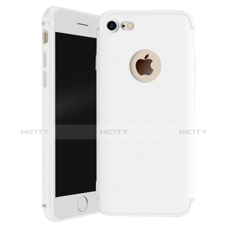 Silikon Hülle Handyhülle Ultra Dünn Schutzhülle Tasche H01 für Apple iPhone 8 Weiß Plus