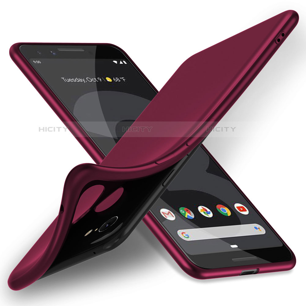 Silikon Hülle Handyhülle Ultra Dünn Schutzhülle Tasche S01 für Google Pixel 3 Violett Plus